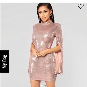 fashion nova sparkly body con dress